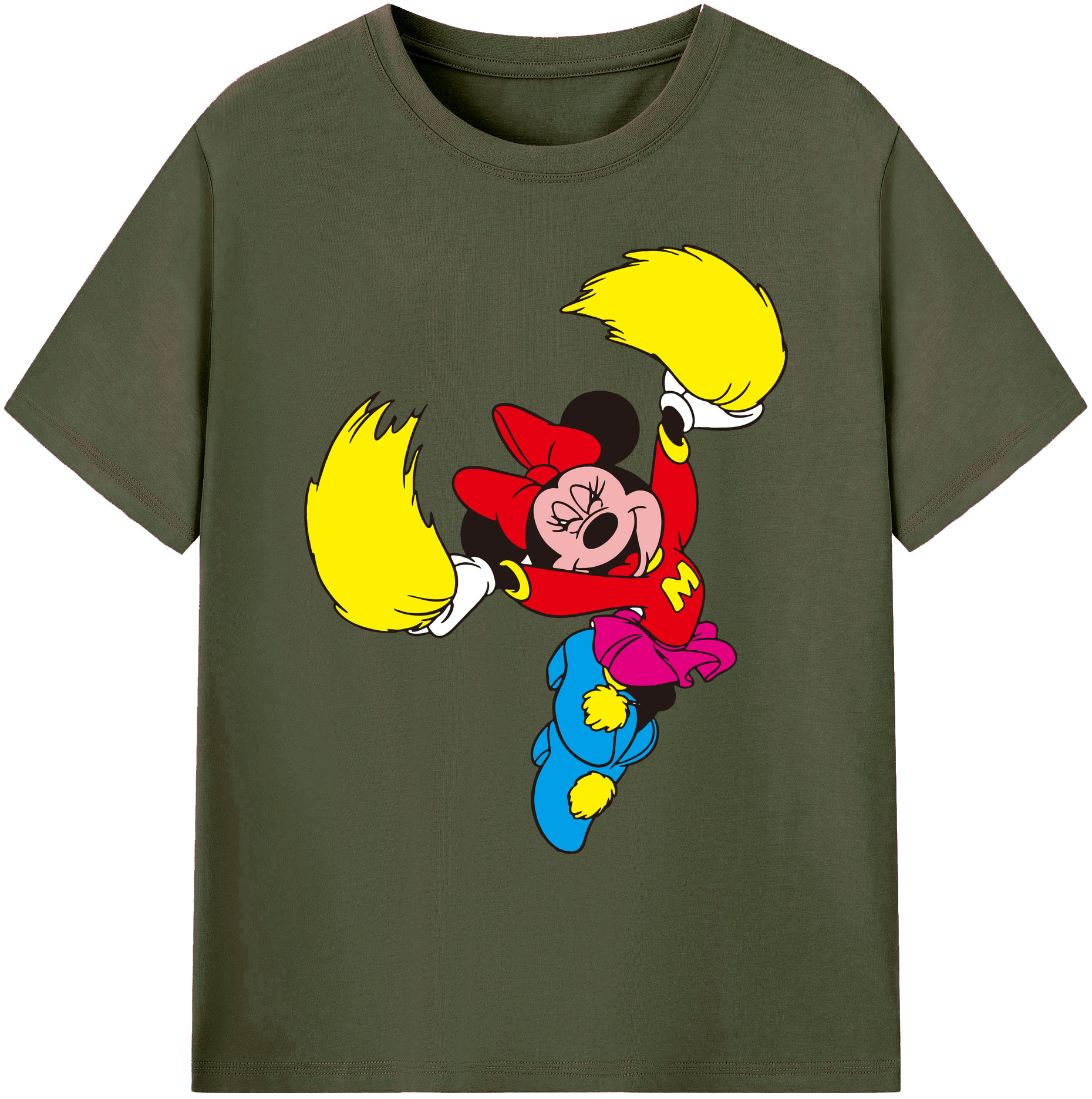 ミッキーマウス Mickey Mouse 綿100％ メンズ半袖Tシャツ｜肌触りやわらか＆通気性